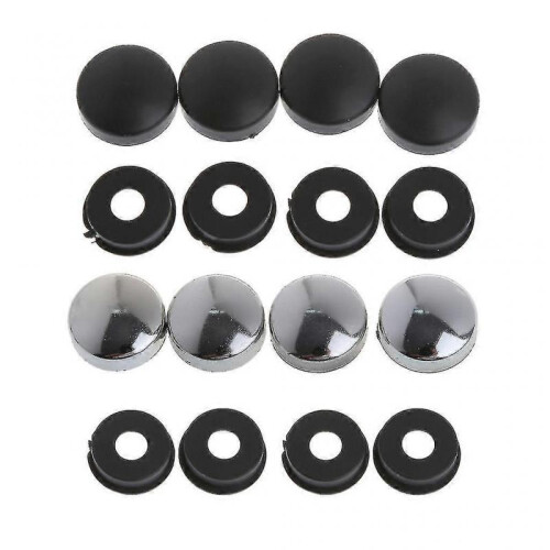 8pcs Fasteners Caps License Plate Frame Screw Nut Covers Adapter Banmo 1
