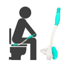 Toilet Aids Tools, Foldable Long Comfort Wipe Self Assist Toilet Aid for Limited Mobility Wiping 1pcs