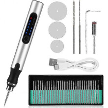 Electric Engraving Pen Kit,cordless Rechargeable Grinding Pen with 35 Bits,for Carving Glass Jewelr
