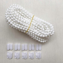 10 Meters Blind Chain with 10 Connectors, Vertical Venetian Roller Blind Cord, Replacement Parts, (White) Banmo