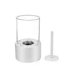 (White) Bioethanol Fireplace Tabletop Fire Bowl Ethanol Fire Pit Bio Fireplace For Indoor Outdoor Home Garden Balcony Banmo