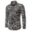 (L, black) Men's Leopard Print Shirts, Long Sleeve Button Down Shirts 2