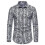(3XL, grey) Men's Leopard Print Shirts, Long Sleeve Button Down Shirts 1