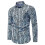 (L, light blue) Men's Leopard Print Shirts, Long Sleeve Button Down Shirts 3
