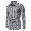 (3XL, grey) Men's Leopard Print Shirts, Long Sleeve Button Down Shirts 2