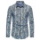(L, light blue) Men's Leopard Print Shirts, Long Sleeve Button Down Shirts 1