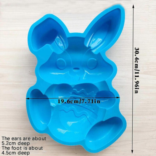 Large Easter Bunny Mold Baked Food Grade Silicone Cake Mold Banmo 2