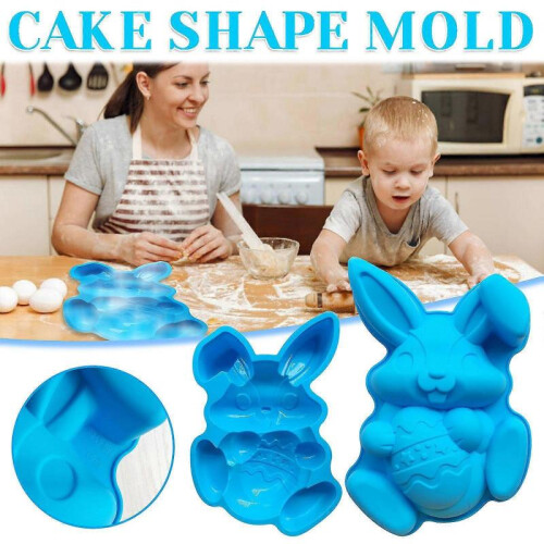 Large Easter Bunny Mold Baked Food Grade Silicone Cake Mold Banmo 1