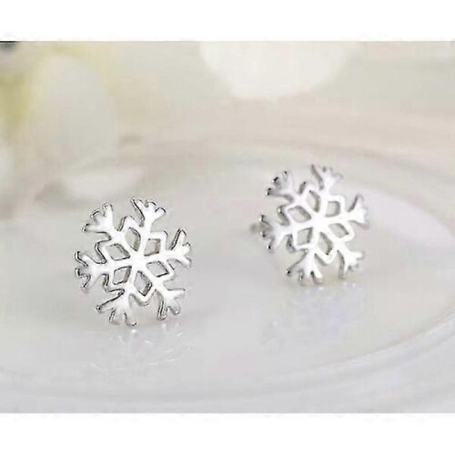Silver Earrings for Christmas - Snowflake Silver 2