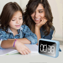 (Black) Big Timer with Night Light Portable Battery Powered Magnetic Versatile Countdown Stopwatch for Cooking Classroom Baking