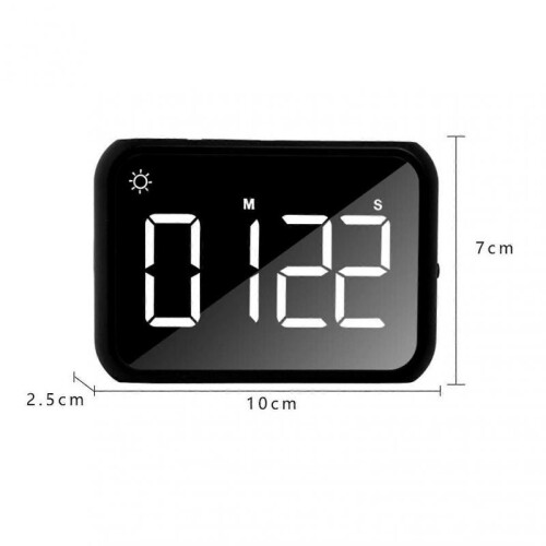 (Green) Big Timer with Night Light Portable Battery Powered Magnetic Versatile Countdown Stopwatch for Cooking Classroom Baking 2