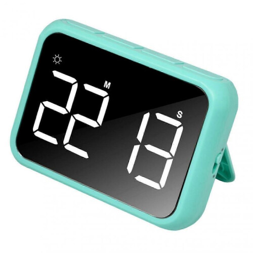 (Green) Big Timer with Night Light Portable Battery Powered Magnetic Versatile Countdown Stopwatch for Cooking Classroom Baking