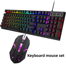 Gaming Keyboard And Mouse Set RGB LED USB For PC Laptop Xbox PS