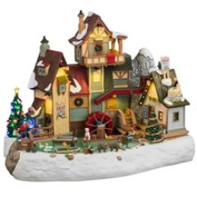 Lemax The Rocky River Grist Mill LED Building With Adaptor 45269-UK
