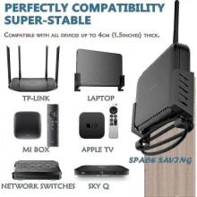 (Black) Universal Wall Mount For Routers/tv Box/laptop/network Switches/modems/macbooks, Wall Mount Laptop Holder