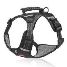 (XS, Black) HT-524 Breathable Pet Dog Harness Reflective Puppy Safety Vest with Control Handle