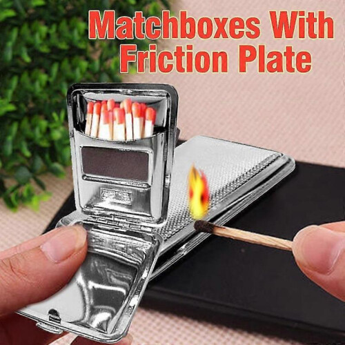 Stainless Steel Matchboxes with Friction Plate Banmo 1