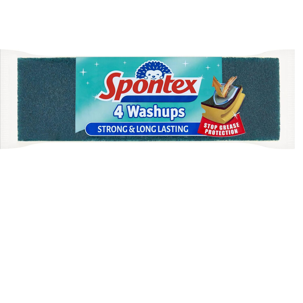 Spontex Washups General Purpose Sponge Scourers Pack of 4