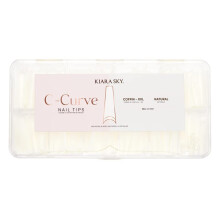 Kiara Sky C Curve XXL nageltip-etui (500 tips in 10 maten) (Coffin Natural)