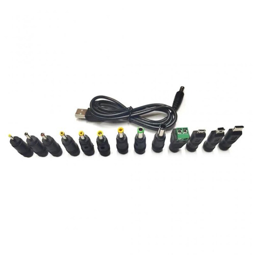 Universal Connector 13pcs Plugs Laptop USB DC5521 Power Supply Adapter Jacks