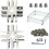 Fire Pit Glass Clamp - 8Pcs Flame Guard Corner Hardware Kit 1