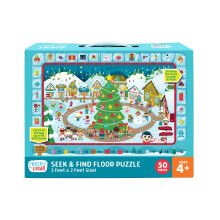 Chuckle & Roar - Kerstdorppuzzel - Boeiende en leerzame puzzels voor kinderen - grotere stukken ontworpen voor kleuterhanden - 50-delige vloerpuzzel