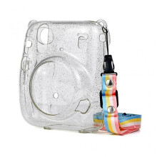 (Transparent glitter) Camera for Case Dustproof with Shoulder Strap Transparent for Mini 11 Camera