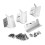 (As show, One size) 4 Pcs Aluminium Alloy Z Shape Brackets Solar Panel Mounting Brackets Set 1