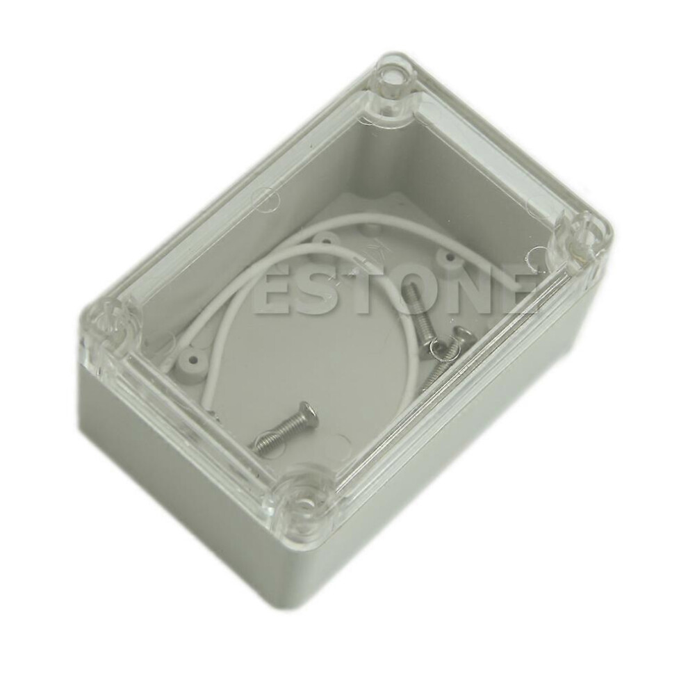(As Show, One Size) Clear Cover Junction Box Power Enclosure Electronic Project Case Dustproof 5021564566578