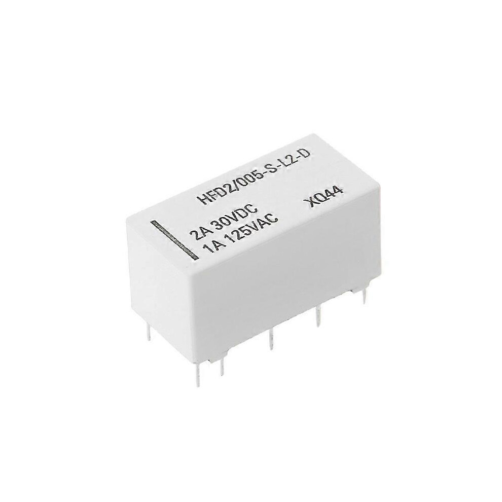(As Show, One Size) 5V Coil Bistable Latching Relay Dpdt 2A 30Vdc 1A 125Vac Hfd2/005-S-L2-D Realy White 5021564572272