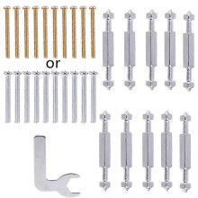 (As show, One size) 20 Pairs 86 Type Wall Switch Cassette Lower Case Damage Repair Tools Adjustable Length Bracket Rod Lever Insulation Metal Socket Screw with Spanner