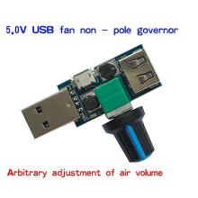 (As show, One size) USB Fan Speed Controller DC 4-12V Reducing Noise Multi-stall Adjustment Governor