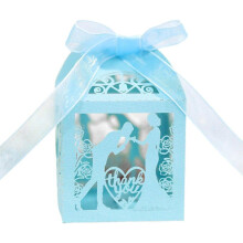 (Blue) Hollow Candy Boxes Set of 50 Baby Shower Candy Cookies Packaging