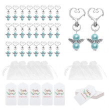 (Blue) 20 Pcs Pendant Keychains Decorations Wedding Anniversary Graduation Gifts Keepsake Bridal Shower Ornaments Supplies