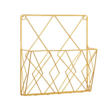 (Gold) Multi-purpose Magazines Files Holder Wall Sundires Storage Box for Home Bedroom