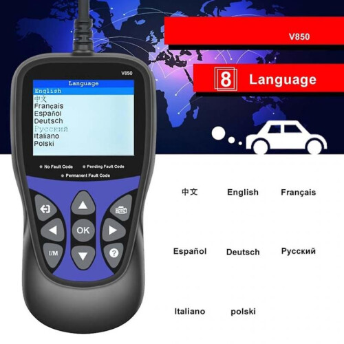 12V V850 Universal Trailer Car Motorbike Battery Tester Code Reader Battery System Analyzer Charging Cranking Test Tool 1