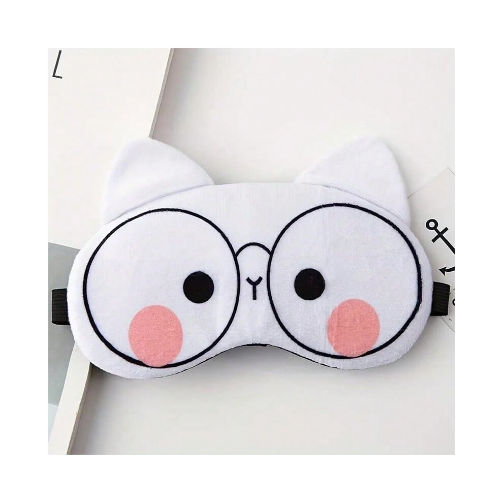 Sunshine Smile (Erudite Cat) Eye Mask For Sleeping Eye Patch Shading Sleep Eyepatch Women Travel Relax Cover Eyeshade Health Sleeping Shield Eye Care Tools