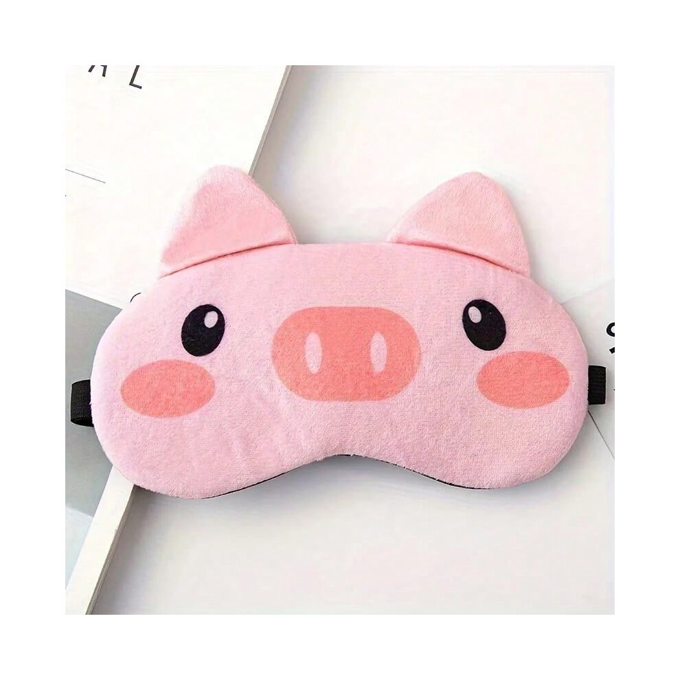 Sunshine Smile (Pink Pig) Eye Mask For Sleeping Eye Patch Shading Sleep Eyepatch Women Travel Relax Cover Eyeshade Health Sleeping Shield Eye Care Tools