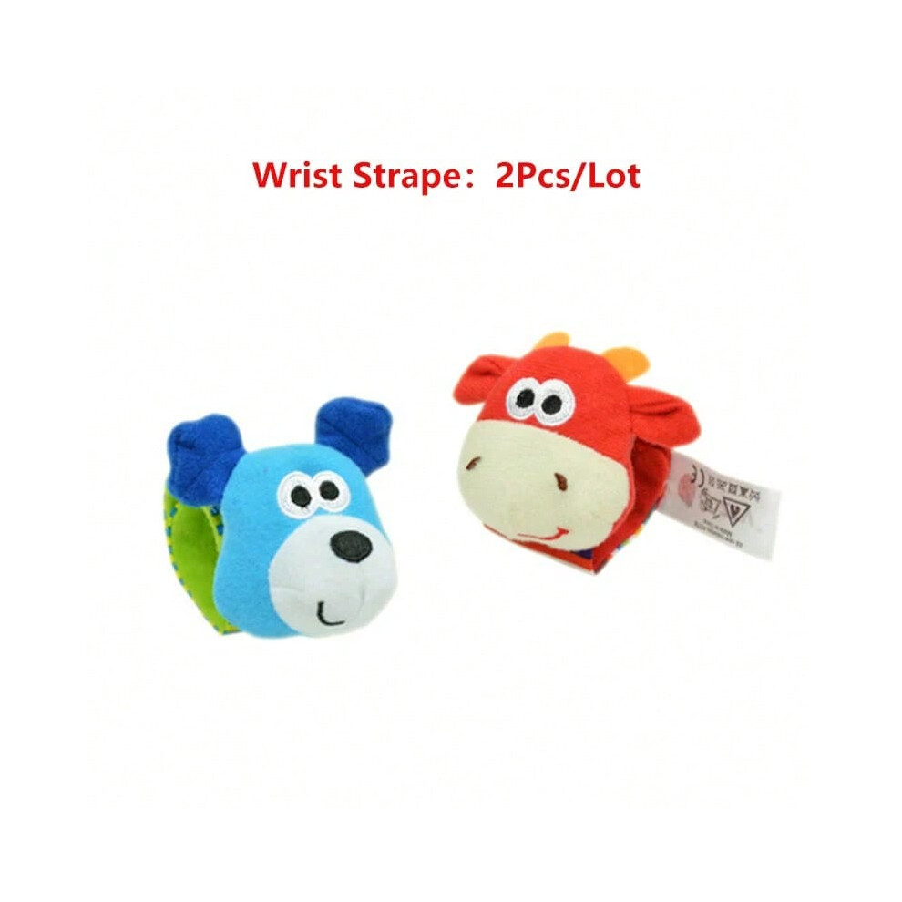 Sunshine Smile (Bbc017-02) 2/4Pc Baby Toys 0-12 Months Cute Stuffed Animals Baby Rattle Socks Wrist Baby Rattles Newborn Toys Make Sounds Games For Babies