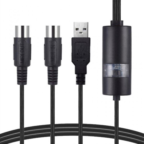 Professional USB to MIDI Interface Converter Cable for MIDI Music Instruments