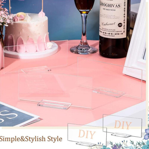 Rectangle Acrylic Blank Wedding Table Sign Kit Birthday Holiday Decoration 2