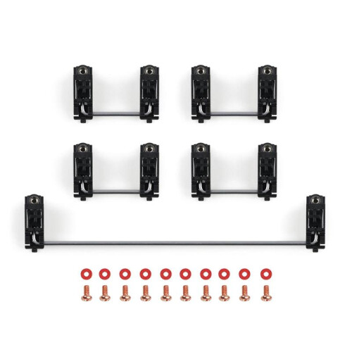 (Cold white pink) EQUALZ V3 Stabilizers PCB Mounted Screw-in Mechanical Keyboard Satellite Axis 2