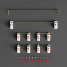 (Cold white pink) EQUALZ V3 Stabilizers PCB Mounted Screw-in Mechanical Keyboard Satellite Axis