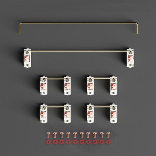 (Cold white pink) EQUALZ V3 Stabilizers PCB Mounted Screw-in Mechanical Keyboard Satellite Axis