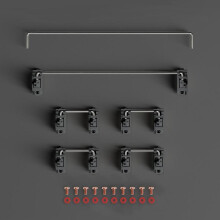 (Black) EQUALZ V3 Stabilizers PCB Mounted Screw-in Mechanical Keyboard Satellite Axis