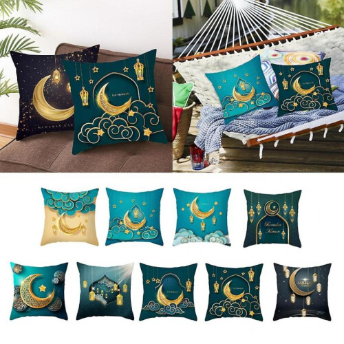 (8) Eid Pillow Cover 45x45cm Square Comfortable Traveling Camping Car 1