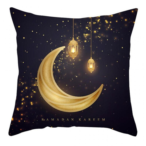 (9) Eid Pillow Cover 45x45cm Square Comfortable Traveling Camping Car