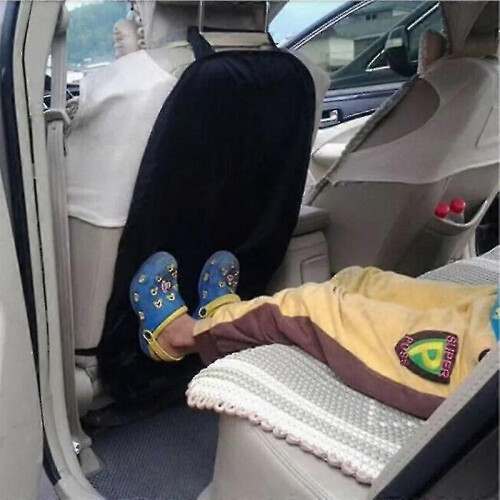 2pcs Kids Kick Mat Black Car Seat Back Protector Dirty Mud Pad 1
