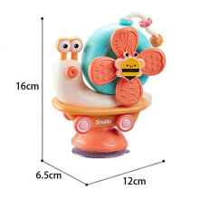 (orange) Snail Windmill Toys Car For Boys Girls Spinner Suction Cup Sensory Fine Motor Infant Travel Toys Montessori For Baby Newborn Gi