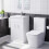 NES Home Nes Home 500mm Basin Vanity & Rimless Close Coupled Modern Toilet White 4